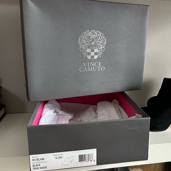 Vince Camuto Black Suede Booties - Picture 6 of 7